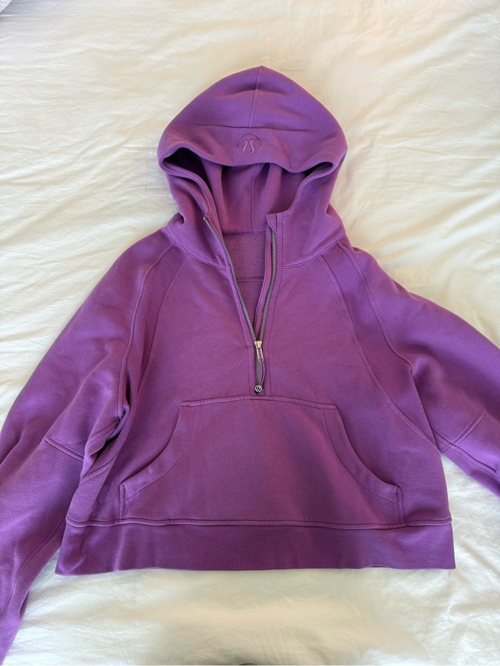 Lululemon Purple Half-Zip Hooded Sweatshirt